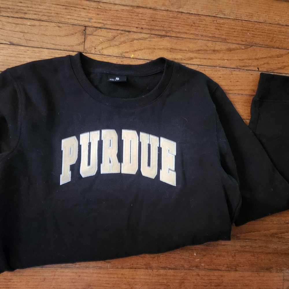 Purdue Black Crewneck Sweatshirt